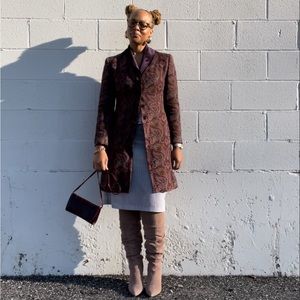 VINTAGE PAISLEY LONG BLAZER JACKET